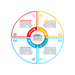 Business circle. timeline infographic icons designed for abstract background template