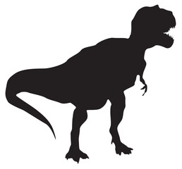PNG black silhouette cute dinosaur. Silhouette cartoon animal design on transparent background. PNG file format Suitable for graphics websites and who require a silhouette transparent background(PNG).