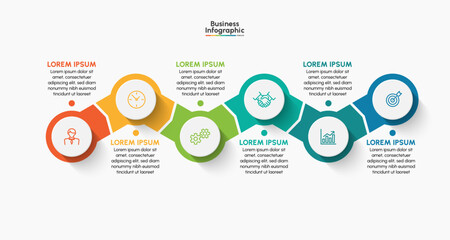 Business infographic background template