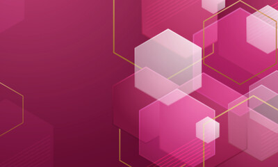 Obraz premium Geometric abstract background with hexagons