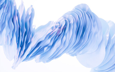 Gradient multilayer round paper background, 3d rendering.