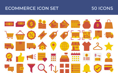 Ecommerce Flat Icon Set