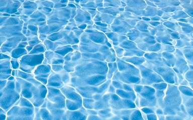 Plakat Water surface with caustic phenomenon, 3d rendering.