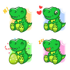 cute dinosaur cartoon children illustration