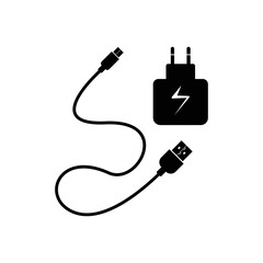 mobile phone charger icon vector design template illustration