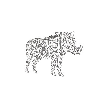 recommend clip art: Continuous curve one line drawing of warthongs scary face curve abstract art. Single line editable stroke vector illustration of warthog large headed  for logo, wall decor and poster print decoration