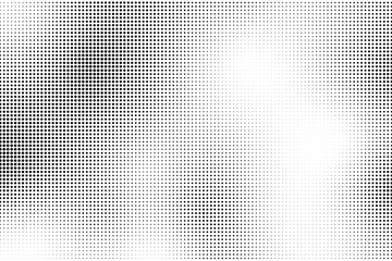 Black and white wave dotted halftone background