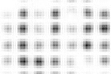 Black and white wave dotted halftone background