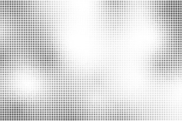 Black and white wave dotted halftone background