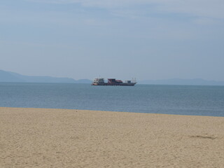Ship in the sea, Jomtien beach Pattaya, Thailand
