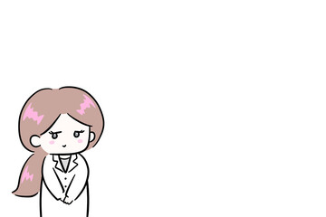 white coat woman  doctor,illustration  blank space doctor's prescription invite woman