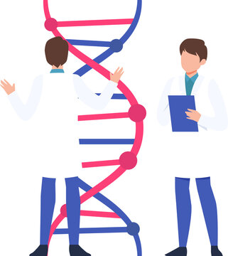 DNA and Scientist . Genomic concept .