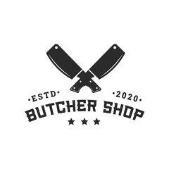 labels badges emblems and logo design elements for meat store or butchery market, vector vintage badge label of steak house, bistro, beef, restaurant, grilled food and cafe
