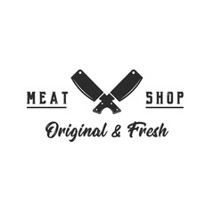 labels badges emblems and logo design elements for meat store or butchery market, vector vintage badge label of steak house, bistro, beef, restaurant, grilled food and cafe