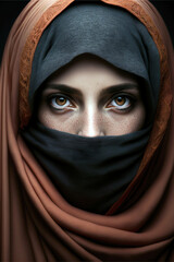 Fototapeta premium portrait of a woman with a veil