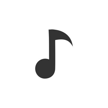Music note icon in simple design. Vector illustration