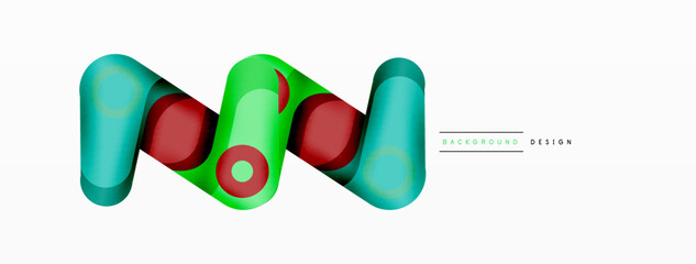 Modern stylish geometric background. Abstract round shapes composition for wallpaper, banner, background or landing