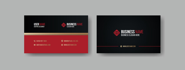 Gradient color luxury premium modern business card template design