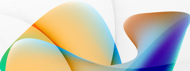 Fluid color abstract background. Liquid gradients, wave pattern. Trendy techno business template for wallpaper, banner, background or landing