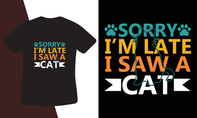 cat t shirt design for cat lover men and women