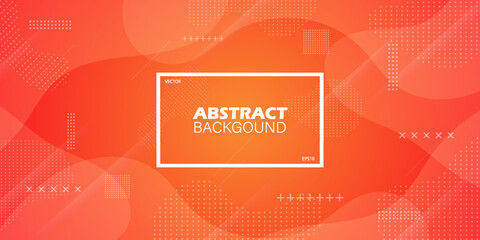 fresh abstract orange background with simple pattern and lines. modern colorful orange design. bright and modern with shadow 3d concept. Eps10 vector