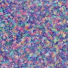 Fototapeta premium seamless abstract pattern background fabric design print wrapping paper digital illustration texture wallpaper watercolor paint christmas print image 