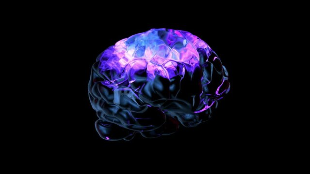 Human brain with abstract vizualisation