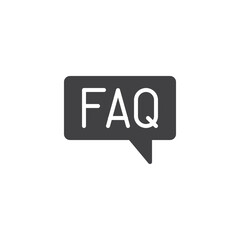 Obraz premium FAQ chat vector icon