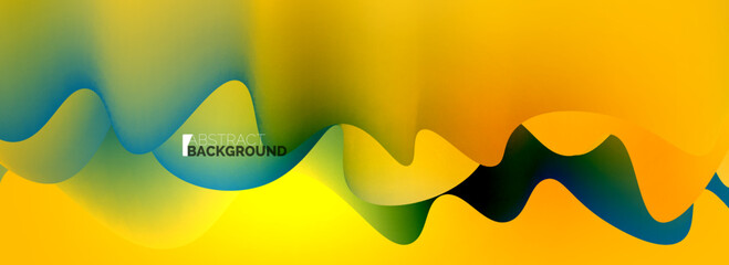 Dynamic liquid waves abstract background for covers, templates, flyers, placards, brochures, banners