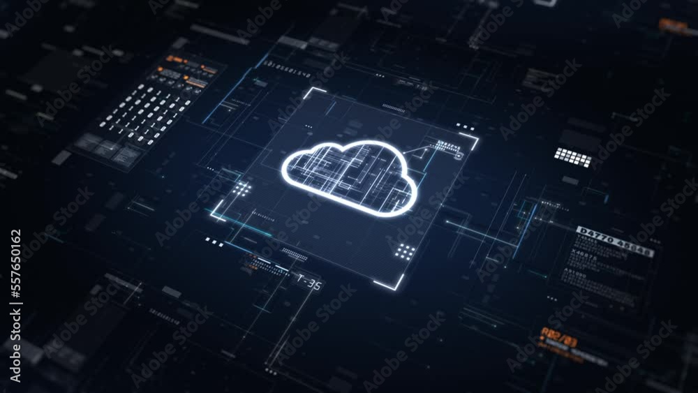 Poster digital data network protection, digital cloud computing cyber security, future technology digital d