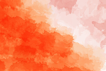 Abstract orange pastel watercolor vector background