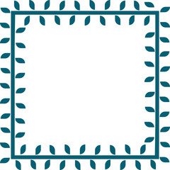 An abstract transparent floral border design element.