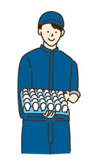 農業　畜産業　養鶏　イラスト