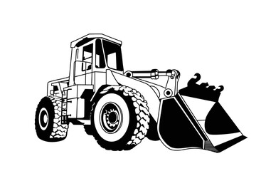 silhouette Illustration excavator  © Tanjilur