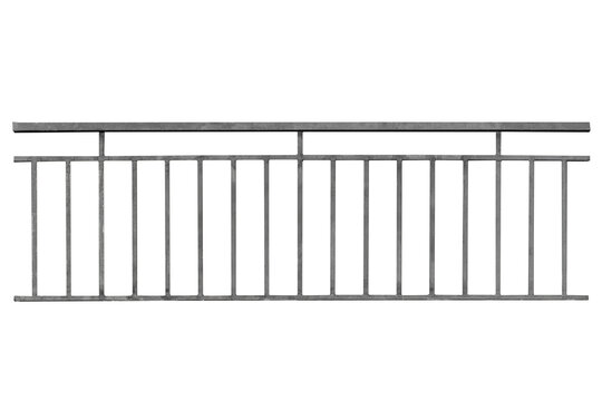 Grey steel fence
