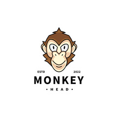 monkey head vintage icon logo design 6