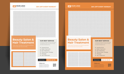 Beauty Spa Flyer Template design, Creative and print ready