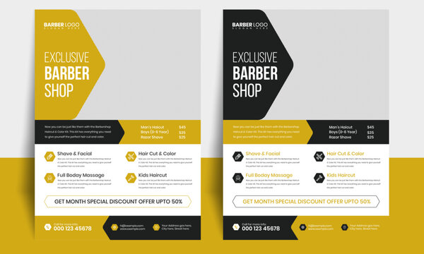 Barbershop promotion flyer
