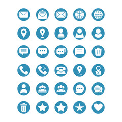 Essential basic icons set. Business design for app, web, commerce, presentation vector symbol collection.