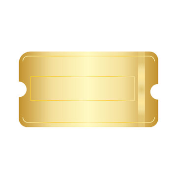 Golden Ticket Coupon simple design illustration