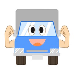 トラックの擬人化イラスト