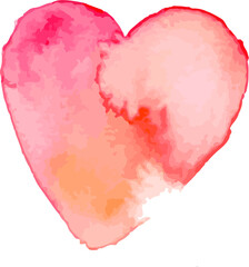 watercolor heart. Concept - love, relationship, art, painting, colourful 