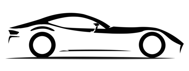 Fototapete Cartoon-Autos black racing car icon vector design