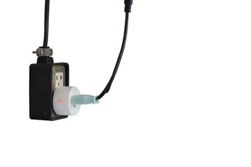 Smart Plug by checking the power through the mobile app.on white backgrounds