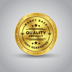 Gold and silver luxury retro badge. Premium-quality vector badges luxury black label. Quality label with a gold seal. Premium badge medal with genuine gold stamp. Gold label retro vintage collection&nbsp;