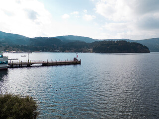 Harbor scenery in Hakone, Japan