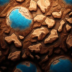 Rough brown earth texture created with AI
