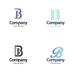 Letter B Big Logo Pack Design. Creative Modern logos design for your business. Vector Brand name illustration