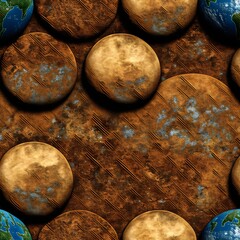Rough brown earth pattern created with AI