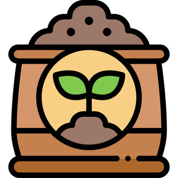 recommend clip art: fertilizer bag filled outline icon